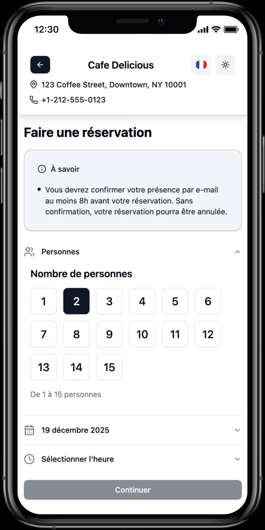 Réservations - Vos tables se remplissent. Tout seules.