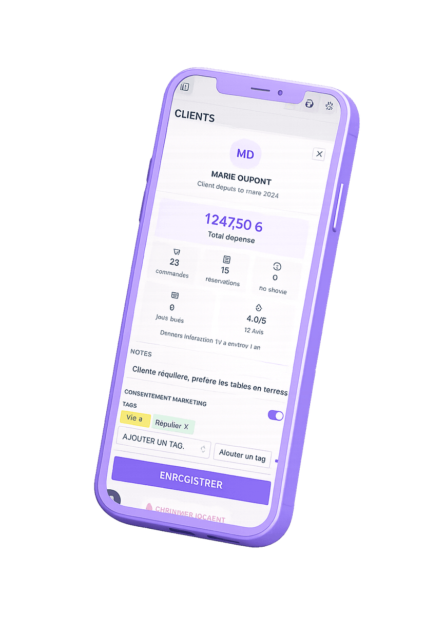 Application de gestion client Suzzy